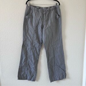 New York & Company Women’s Linen Blend Straight Leg Pants Medium Gray